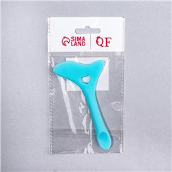 Трафарет для макияжа, силиконовый, 11.7×6×0.7 см, цвет голубой