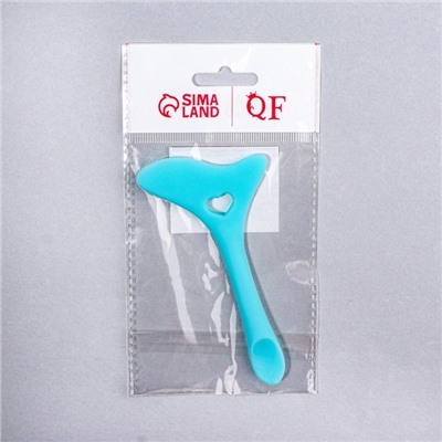 Трафарет для макияжа, силиконовый, 11.7×6×0.7 см, цвет голубой