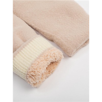 Варежки женские MINAKU «Мягкость», размер 23 см, бежевые