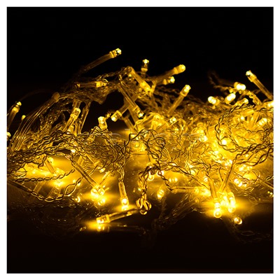 Электрогирлянда светодиодная 3 м, 96 ламп, теплый