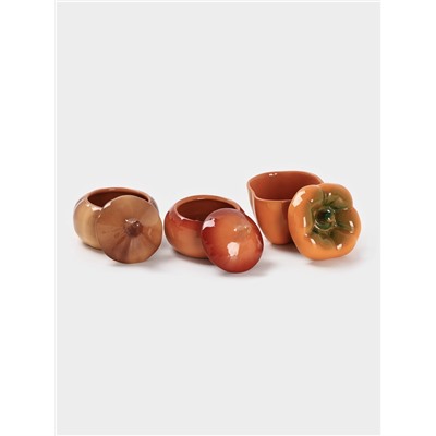 УЦЕНКА Набор горшков «Веселая семейка», 3×0.25 л, нет крышки