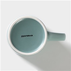 Кружка Доляна Good morning. Home, 385 мл, фарфор, голубая