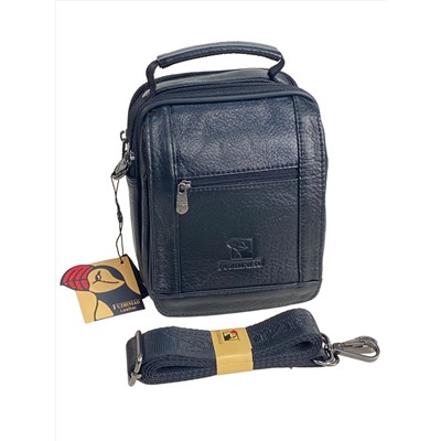 Сумка мужская из натуральной кожи, цвет черный