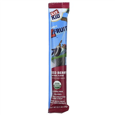 Clif Bar, Clif Kid, Organic ZFruit Rope, Смесь ягод, 18 штук, 0,7 унц. (20 г) в каждом