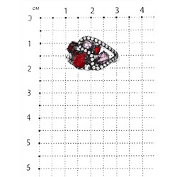 Кольцо из серебра с кварцем и фианитами родированное 925 пробы к-7093р102
