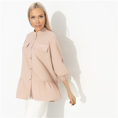 Рубашка с кружевом, Модная магия (розовый)