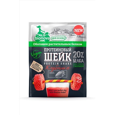Шейк протеиновый с Клубникой "Bionova" 25г ЭКОПРОДУКТЫ, 1189810