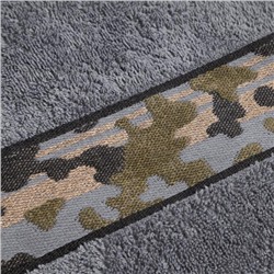 Полотенце махровое Love Life «Милитари» 30×60 см, цв. графит, 100% хлопок, 360 г/м²