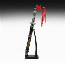 Макет оружия «Сувенирный кинжал на подставке 2в1. Кристаллы», на ножнах дракон, рукоять в форме светового меча, 26.5 см