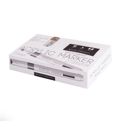 Маркер акриловый 1-3 мм "SKETCH ART" СЕРЕБРЯНЫЙ 22-0131 Bruno Visconti