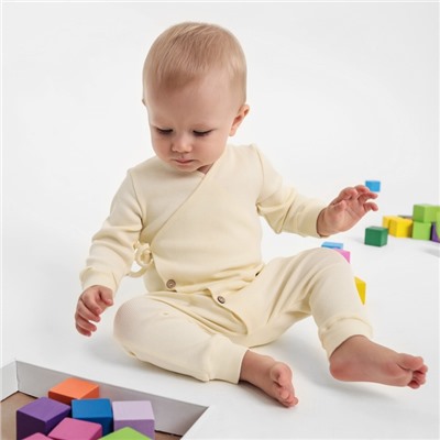 Комбинезон детский MINAKU: Basic Line BABY, рост 62-68 см, молочный