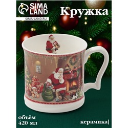 Кружка новогодняя «Ночь чудес», 420 мл, керамика, подарочная упаковка, разноцветная