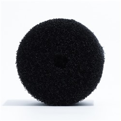 Губка круглая № 3, среднепористая 30 PPI, 8×8×10 см, черная