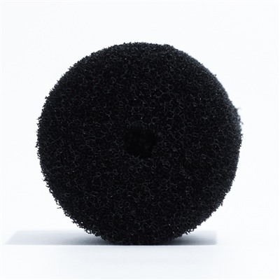 Губка круглая № 3, среднепористая 30 PPI, 8×8×10 см, черная