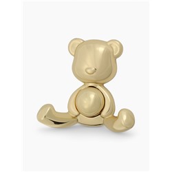 Крючок мебельный CAPPIO BEAR, двухрожковый, цвет золото