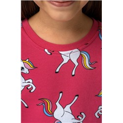 Хлопковая пижама для девочки из футера с начесом Happyfox