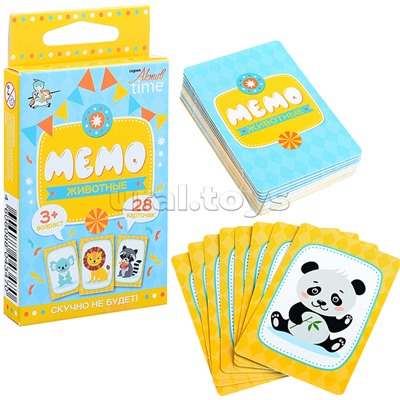 Игра настольная "Мемо" Животные. серия АКТИВ time