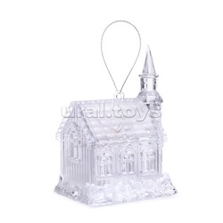 Фигура новогодняя светящаяся "Домик новогодний" 10см