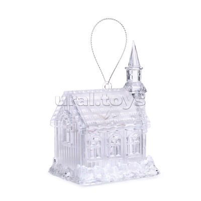 Фигура новогодняя светящаяся "Домик новогодний" 10см