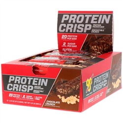 BSN, Protein Crisp, кранч с шоколадом, 12 батончиков, 57 г (2,01 унции) каждый