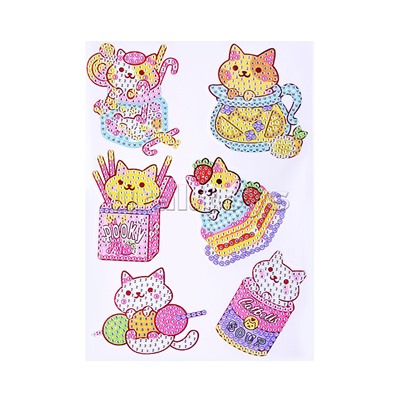 Мозаика алмазная "Веселая киска" в коробке