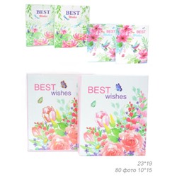 Фотоальбом 80 фото 10x15 Цветы / 9345 /уп 48/