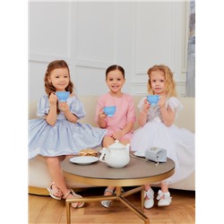 Платье нарядное для девочки MINAKU: PartyDress, с воланами, рост 92-98 см, голубое