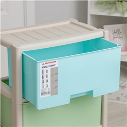 Комод 4-х секционный «Колорит», пластик, 47.5×30×94 см, МИКС