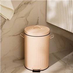 Ведро для мусора SL Home, 12 л, 27×32×43 см, бежевое