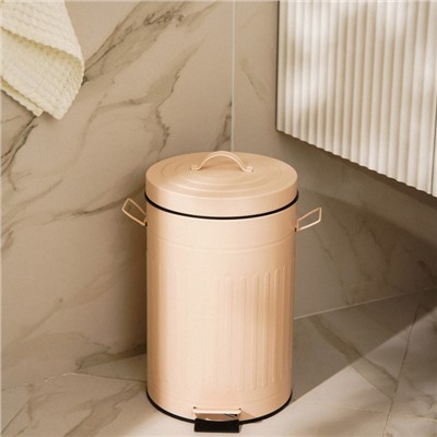 Ведро для мусора SL Home, 12 л, 27×32×43 см, бежевое