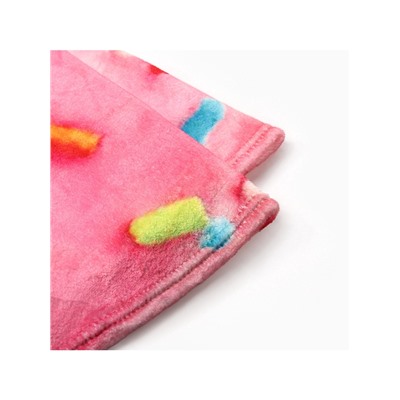 Плед круглый «Этель. Пончик», d=180 см, корал-флис 280 г/м²