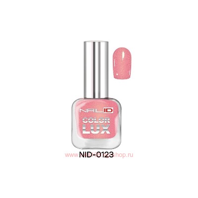 Alvin D`or Лак для ногтей Nail ID Color lux тон 0123 розовый с блестками 10мл