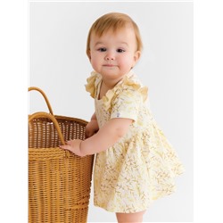 Платье - боди для девочки с шапочкой MINAKU Nature, рост 86-92 см, бежевое