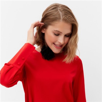 Платье мини женское MINAKU: Silk pleasure, красное, размер 46