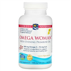 Nordic Naturals, Omega Woman, с маслом примулы вечерней, 120 капсул
