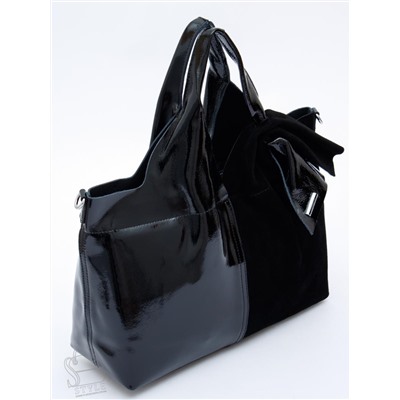 Сумка женская кожаная 98184-3MSS black Velina Fabbiano-Safenta в Новосибирске