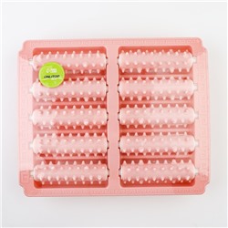 Массажёр «Барабаны», 26×21.5×5 см, 5 рядов, цвет розовый