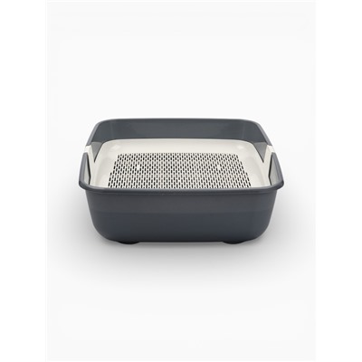 УЦЕНКА Лоток для кошек 50.5×39×23 см, серый