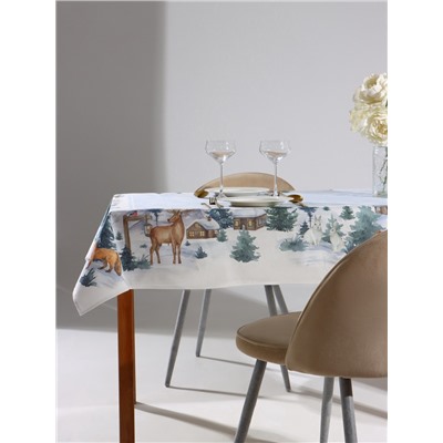 Скатерть новогодняя «Этель» Forest animals, 150×110 ±2 см с ГМВО, 100% хлопок, саржа 190 г/м²