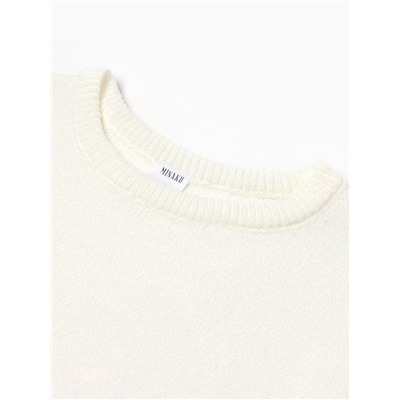 Джемпер женский MINAKU: Knitwear collection, цвет молочный, размер 50