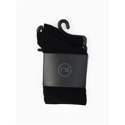 Носки спортивные хлопковые Resport, 3 пары, размер 35-38, чёрные