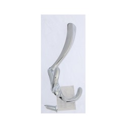 Крючок мебельный ТУНДРА TKT003, трехрожковый, хром, 4 шт. TMP