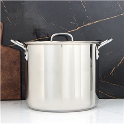 Кастрюля Катунь «Общепит», 15 л, d=30 см, h=25 см, капсульное дно, индукция, нержавеющая сталь