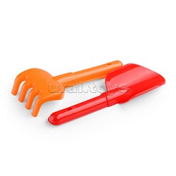 Песочный набор № 155 (ведро 0,8 л , сито,  совок 19 см, грабли 19см, лейка 0,4л)