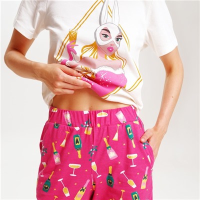 Пижама новогодняя женская (футболка, брюки) KAFTAN Girl, размер 48-50