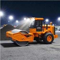 Машина "Асфальтоукладчик" с прицепом (свет,звук) в коробке