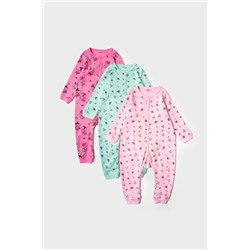 Комбинезон детский трикотажный для девочек, 3 шт в комплекте PLAYTODAY, 1240126