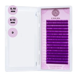 Enigma Ресницы на ленте Микс 16 линий 8-13 мм, D, 0,10 мм, фиолетовый 17858