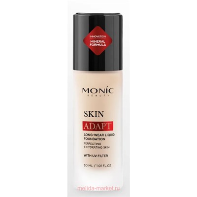 Monic Beauty Тональная Основа Skin Adapt тон 04 Warm Nude розовый фарфор 30мл