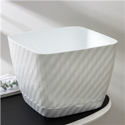 УЦЕНКА Горшок для цветов с поддоном 15л d30см h23см "Классика", цвет белый